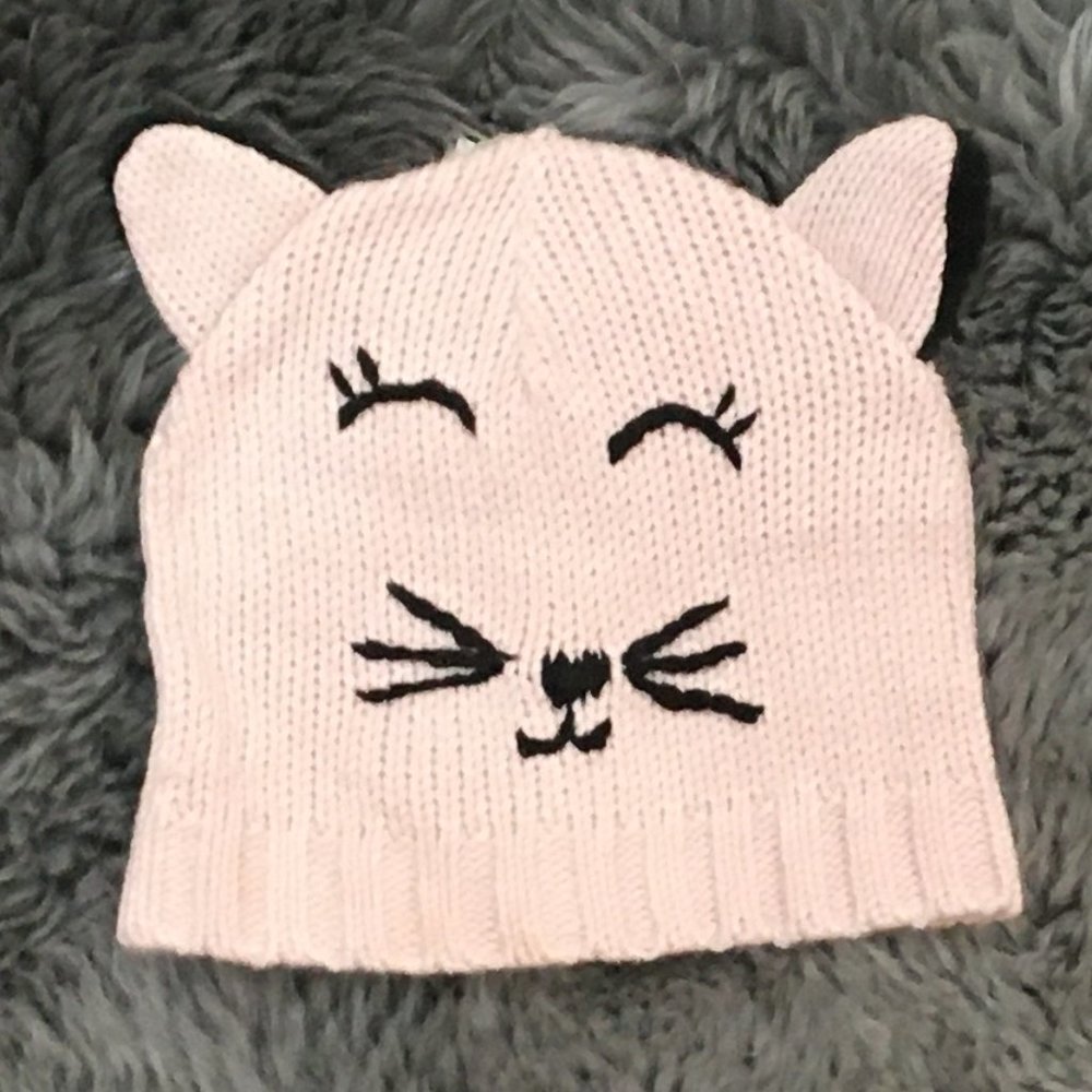 Bongo |  Girl's Cat Winter Hat | Light Pink | One Size